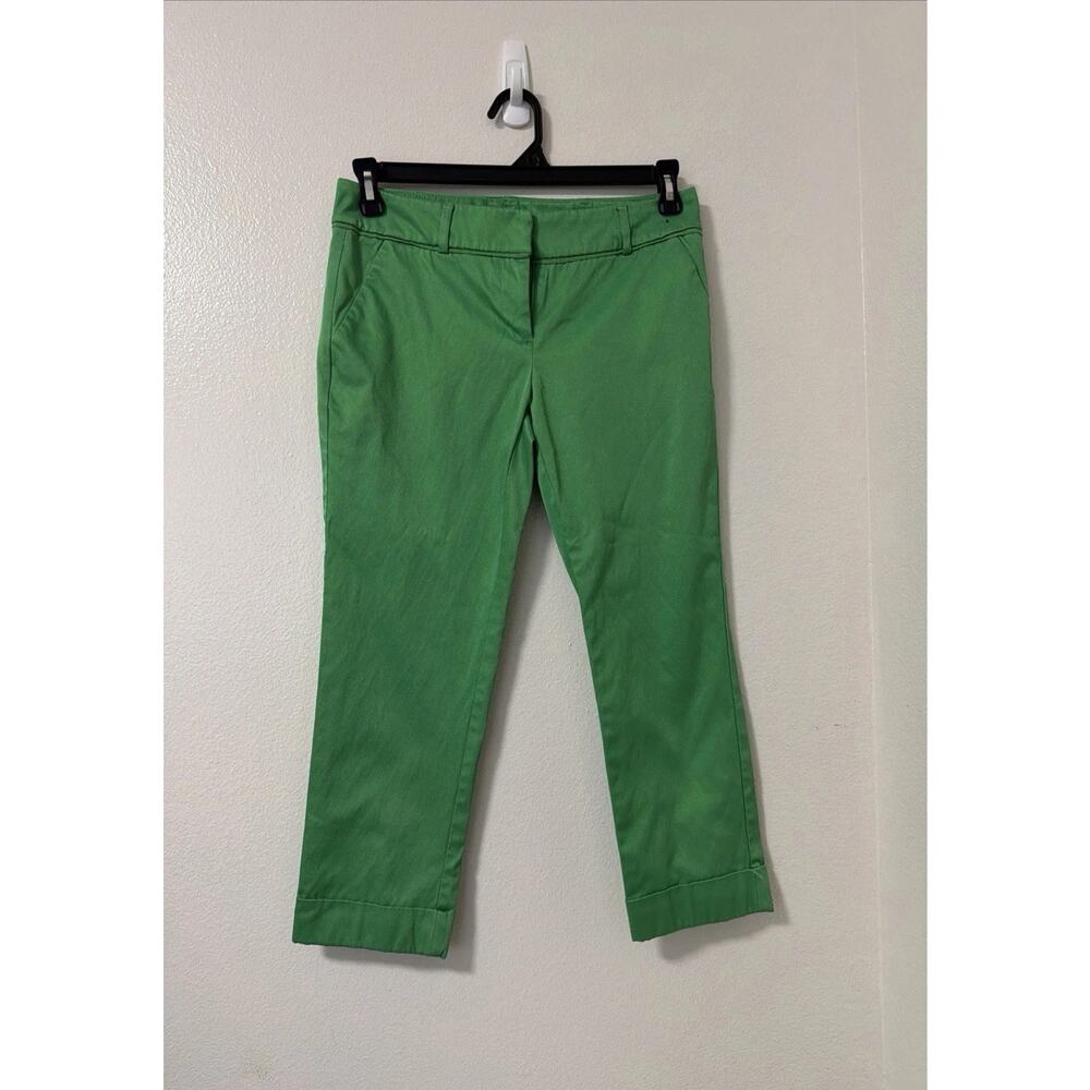 7th Avenue New York & Co Cropped Pants Green Size 4 Dress Business Casual Womens